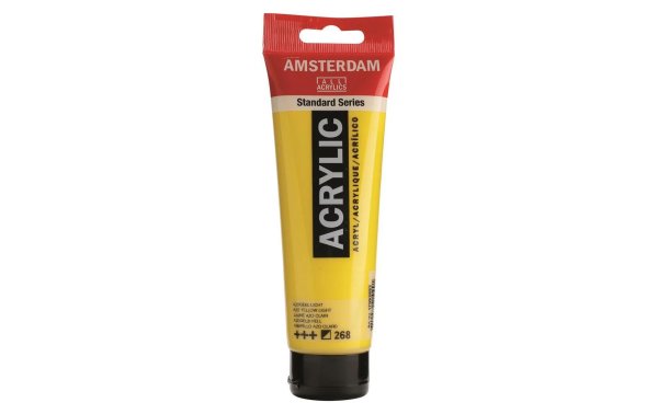 Amsterdam Acrylfarbe Standard 268 Azogelb halbdeckend, 120 ml