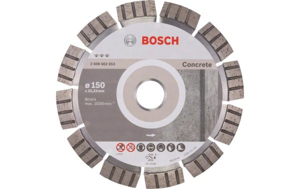 Bosch Professional Diamanttrennscheibe Best for Concrete, 150 x 2.4 x 12 mm