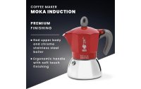 Bialetti Espressokocher New Moka Induktion 6 Tassen, Rot
