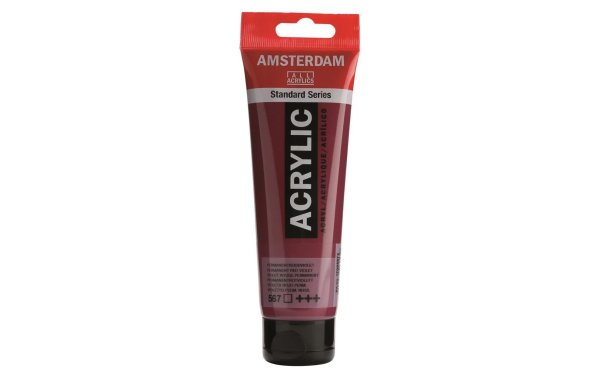 Amsterdam Acrylfarbe Standard 567 Rotviolett transparent, 120 ml