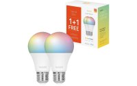hombli Leuchtmittel Smart Bulb, E27, 9W, RGB + CCT, 1+1 Pack
