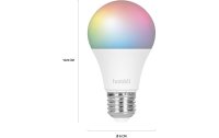 hombli Leuchtmittel Smart Bulb, E27, 9W, RGB + CCT, 1+1 Pack