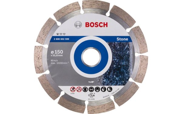 Bosch Professional Diamanttrennscheibe Standard for Stone, 150 x 2 x 10 mm
