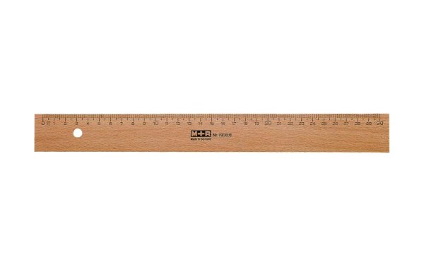 M+R Lineal aus Holz 30 cm