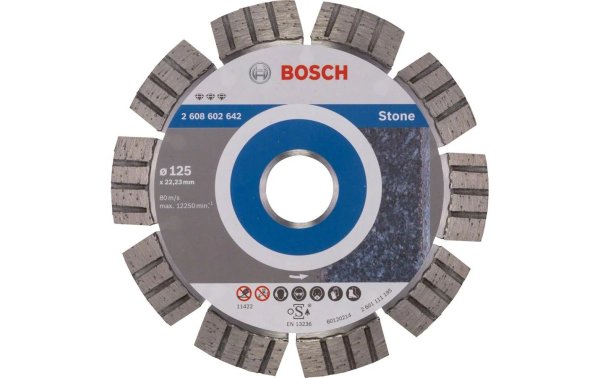 Bosch Professional Diamanttrennscheibe Best for Stone, 125 x 2.2 x 12 mm
