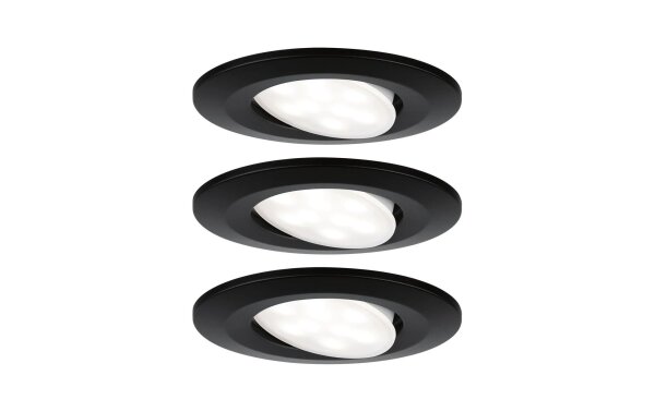 Paulmann Einbauspot LED Calla Basisset, 3 x 6W, 4.000K, Schwarz