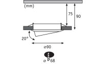 Paulmann Einbauspot LED Base Basisset, GU10, 10 x 10W, Eisen