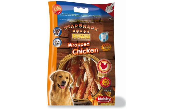 Nobby Kausnack StarSnack Barbecue Wrapped Chicken, 12.5 cm, 113 g