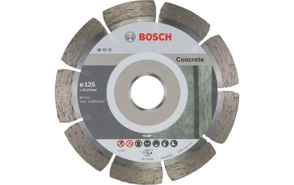 Bosch Professional Diamanttrennscheibe Standard for Concrete, 125 x 1.6 x 10 mm