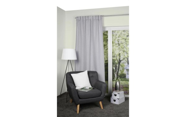 Stotz Decor AG Nachtvorhang mit Faltenband Sils 140 x 160 cm, Grau