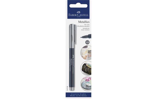 Faber-Castell Filzstift Metallics 1.5 mm, Silber