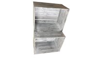 Holz Zollhaus Holzharasse Vintage Shabby Weiss 40 x 50 cm