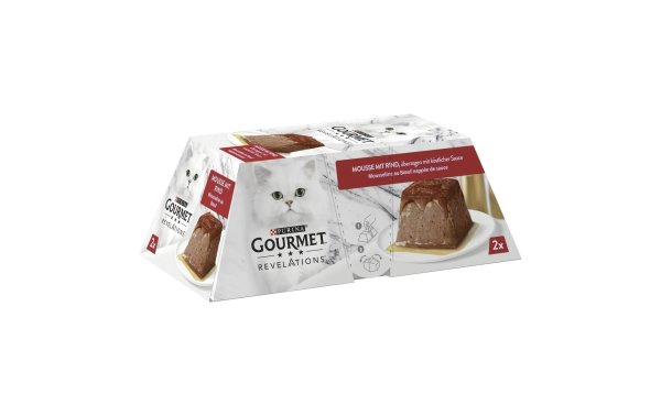 Purina Nassfutter Gourmet Revelations Mousse mit Rind, 2 x 57g
