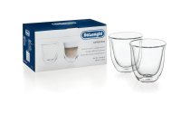 DeLonghi Cappuccino Becher 190 ml, 2 Stück, Transparent