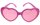 Partydeco Partybrille Herz 14 x 6 x 13 cm, Rosa