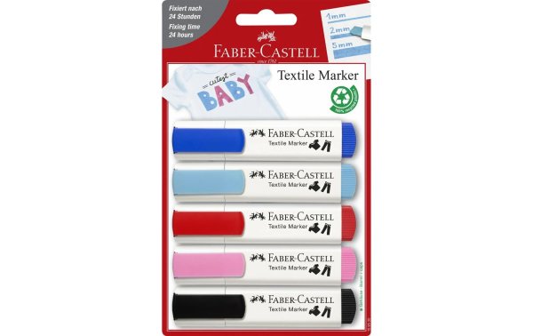 Faber-Castell Textilmarker Baby 5 Stück