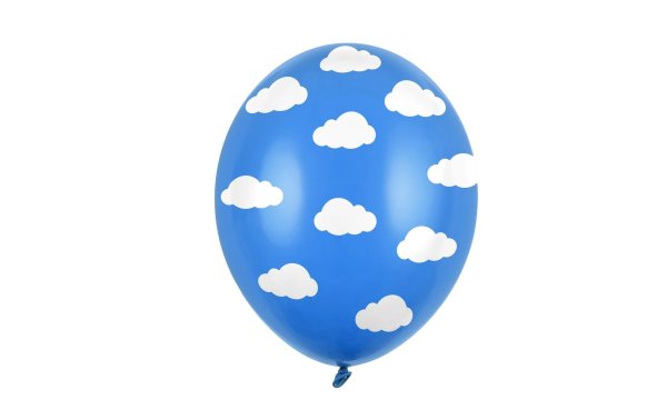 Partydeco Luftballon Wolken Blau/Weiss Ø 30 cm, 6 Stück