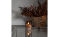 Star Trading LED-Kerze Pillar Flamme Leaf, Ø 10 x 12.5 cm, Braun