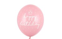 Partydeco Luftballon Happy Birthday Pastellpink Ø...