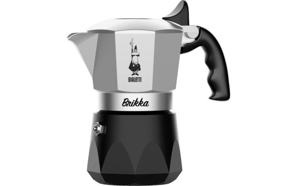 Bialetti Espressokocher New Brikka 2 Tassen, Silber