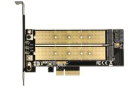 Delock Host Bus Adapter PCI-Ex4 - M.2 1xNVME Key-M, 1xSATA Key-B
