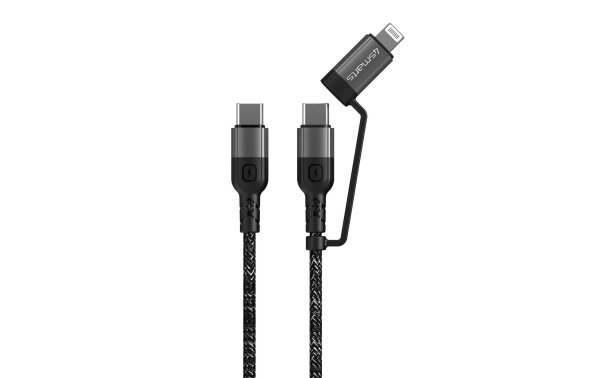 4smarts USB 2.0-Kabel ComboCord 3A USB C - Lightning/USB C 1.5 m