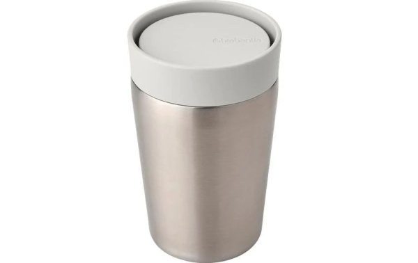 Brabantia Thermobecher Make & Take 200 ml, Hellgrau/Silber