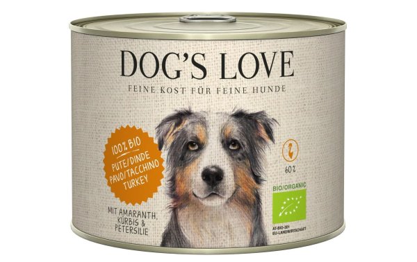 Dogs Love Nassfutter BIO Adult Truthahn, 200 g