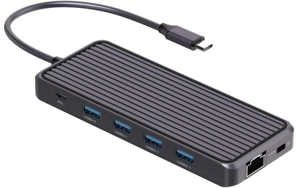 4smarts Dockingstation 6 in 1 Hub USB-C – HDMI/USB-A/DP/RJ-45/3.5mm