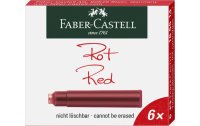 Faber-Castell Tintenpatrone Rot, 6 Stück