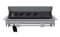 IB Connect Steckdosenleiste Box4 3x T13, 1x Cat 6, HDMI, Grau
