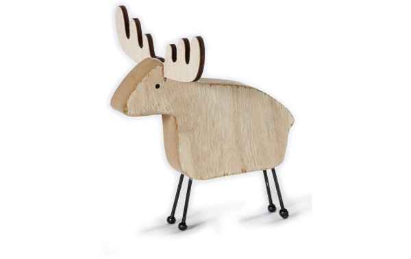 INGES CHRISTMAS DECOR Weihnachtsfigur Elch 17 cm,  MDF