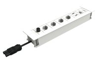 IB Connect Steckdosenleiste Intro2 4x T13 USB A+C 1x Cat6 HDMI, Weiss