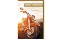 Braun + Company Geburtstagskarte Motorrad 11.5 x 17 cm