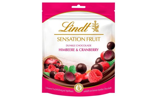 Lindt Schokolade Sensation Fruit Dunkel Himbeere & Cranberry 150 g