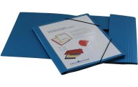 EROLA Gummibandmappe A4 mit Sichttasche Blau