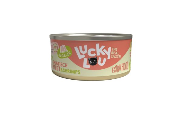 Lucky Lou Nassfutter Extrafood Thunfisch & Shrimps in Gelee, 70 g