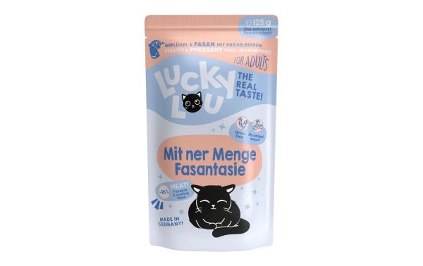 Lucky Lou Nassfutter Lifestage Adult Geflügel & Fasan, 125 g