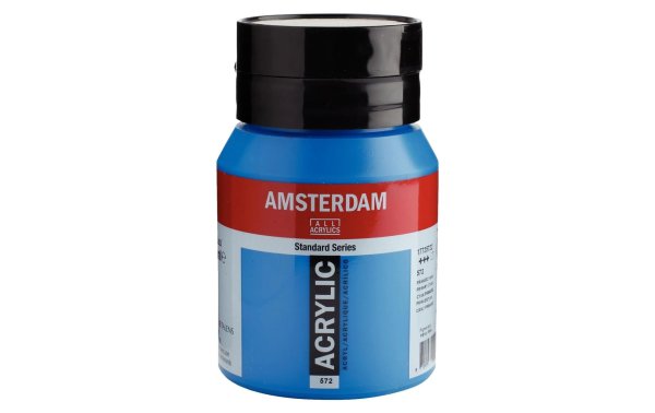 Amsterdam Acrylfarbe Standard 572 Primärzyan halbtransparent, 500 ml