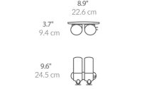 Simplehuman Doppelspender 444 ml, Silber/Transparent