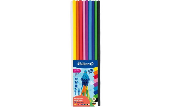 Pelikan Krepppapier Set 10 Farben, sortiert