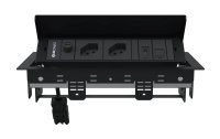 IB Connect Steckdosenleiste Box3 2x T13, 1x Cat 6, HDMI, Schwarz