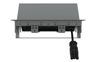 IB Connect Steckdosenleiste Box3 2x T13, 1x Cat 6, HDMI, Grau