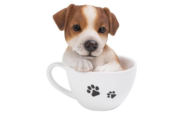 Vivid Arts Dekofigur Jack Russell Welpe in Tasse