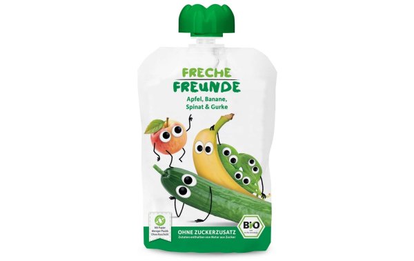 Freche Freunde Quetschbeutel Apfel Banane Spinat & Gurke Bio 100 g