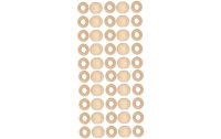 lalana Holzperlen Hölzerne Perlen 15 mm, 50 Stück