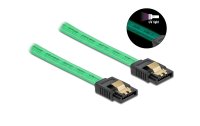 Delock SATA-Kabel UV Leuchteffekt grün 50 cm