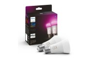 Philips Hue Leuchtmittel White & Color Ambiance, E27, 2 Stück, Bluetooth