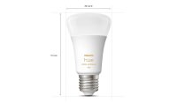 Philips Hue Leuchtmittel White Ambiance, E27, 3...