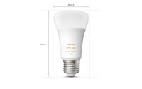 Philips Hue Leuchtmittel White Ambiance, E27, 4...